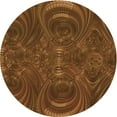 thumbnail image 1 of Ahgly Company Machine Washable Indoor Square Transitional Sedona Brown Area Rugs, 3' Square, 1 of 7