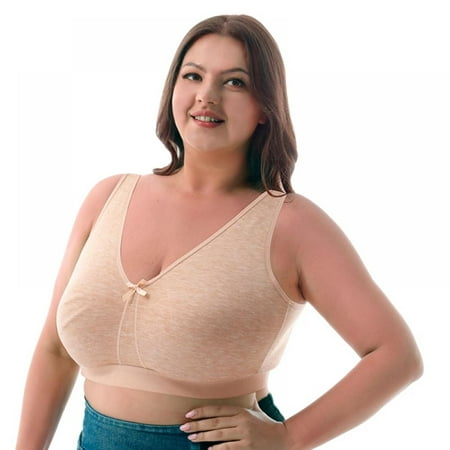 

Valcatch Women s Plus Size Wirefree Bra Cotton Full-Coverage Wireless Bra