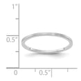 thumbnail image 4 of 14K White Gold Ring Band 1.2mm Flat Satin Stackable, 4 of 4