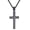 Black, variant on 925 Sterling Silver Cross Pendant Necklace for Men Boys 18K Gold Plated 16-30 inch Box Chain Mens Jewelry Christian Religious Valentine's Day Birthday Gifts for Men Boys Boyfriend