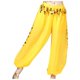 thumbnail image 1 of Pantalones elegantes de danza del vientre para mujer - Pantalones anchos con abertura de gasa y lentejuelas - Cintura elástica, talla única para cinturas de 68-110 cm, 1 of 3