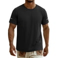 thumbnail image 5 of Akmaiox Men's and Big Men's Workout Shirts Short Sleeve Lightweight Quick Dry Athletic Active Tops Breathable Wicking Crew Neck Pullover M-5XL, 5 of 9