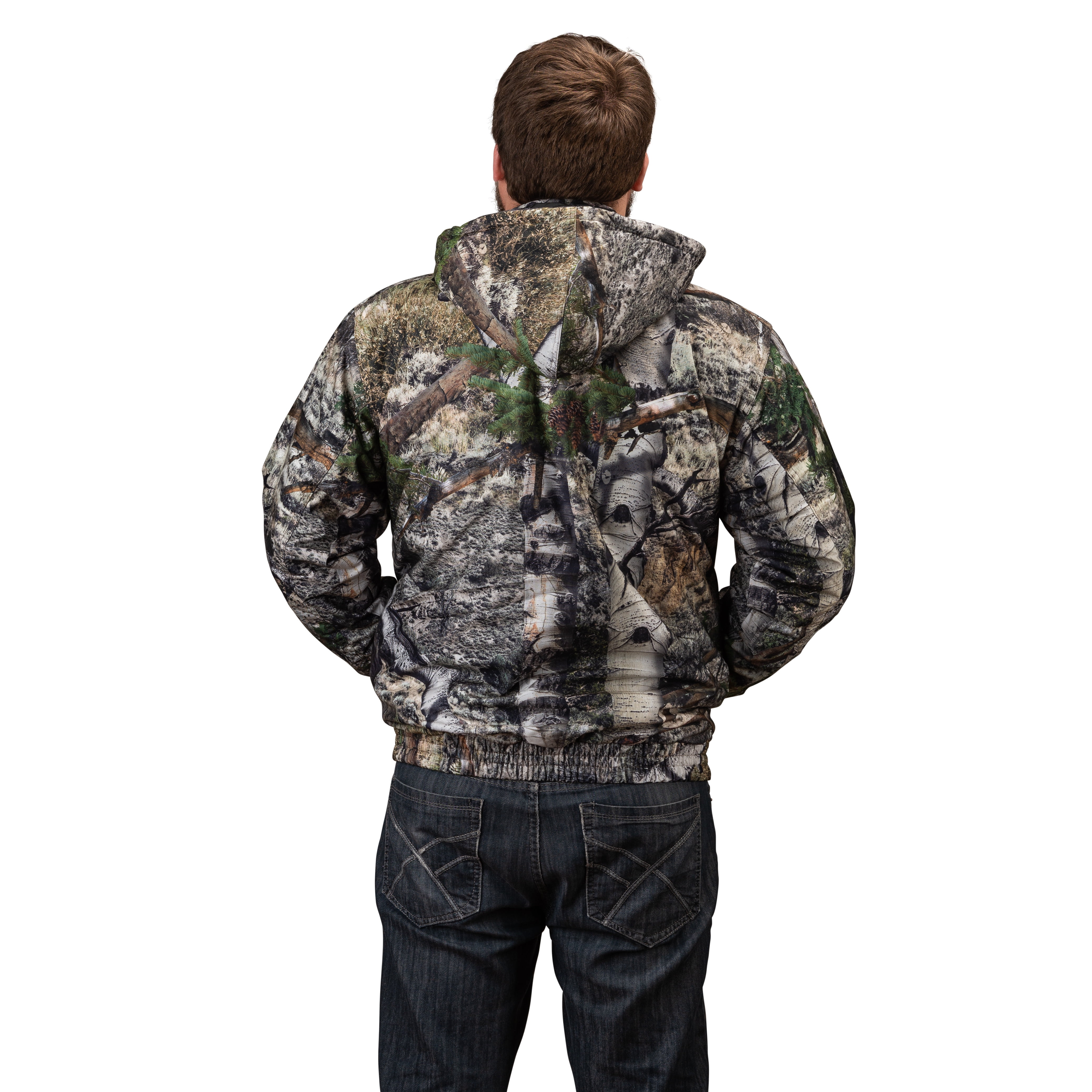 HUNTING MENS INSULATED/ WATERPROOF MOSSY OAK CAMOUFLAGE TANKER JACKET CAMPING 