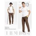 thumbnail image 2 of Pantalones TBMPOY para hombre, viajes, senderismo, secado rápido, ligeros, color marrón S, 2 of 2