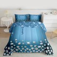 thumbnail image 2 of Feelyou Chic Princess Fashion Queen Comforter Set, Glitter Sequin Print Bedding Sets, Teen Adult Girl Female Reversible Bedding Comforter Set, Luxury Bedroom Decor, 3pcs, 2 of 8
