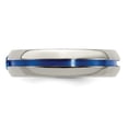 thumbnail image 4 of Edward Mirell Titanium Sapphire & Blue Anodized 6mm Band EMR162, 4 of 5