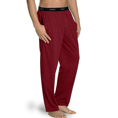 hanes pants sleep tagless pockets knit lounge fly solid cotton tall sell