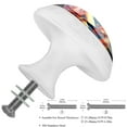 thumbnail image 3 of 4 Pcs Round White Knobs for Kitchen Cabinet Cupboard Dresser Bookcase Mushroom Drawer Pulls Handles Home Decor, 3 of 8