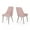 Light Blush/Gunmetal, variant on GDF Studio Ancona Modern Fabric Upholstered Dining Chairs, Set of 2, Light Blush and Gunmetal