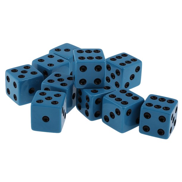 10 Uds. de Dados de Puntos de Seis Dados de Dados de Ojos Dados - Azul Hugo Dados de seis caras