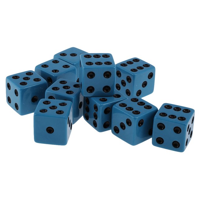 10 dados azules de seis caras D6 para juegos de adivinanzas de dados de póquer de D&D 18mm Zulema Dados de seis caras