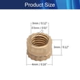 thumbnail image 2 of Wekity Thread Embedment Nut M3x4x3mm Copper Knurled Threaded Insert Nuts Assortment for Electrical Appliances Gold Tone 100Pcs-0621, 2 of 5