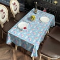 thumbnail image 2 of Light Blue Cartoon Unicorn Cloud Pattern Rectangle Tablecloth 60"x102",Waterproof Polyester Rectangle Table Cloth, Wipeable Spillproof Polyester Tablecloth for Dining, Camping, Indoor and Outdoor, 2 of 6