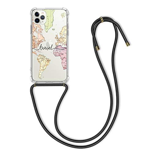 Case Clear TPU Phone Cover w/Lanyard Cord Strap kwmobile Crossbody Case Compatible with Apple iPhone 11 Pro Max Transparent/Dark Pink/Violet Case Clear TPU Phone Cover w/Lanyard Cord Strap kwmobile Crossbody Case Compatible with Apple iPhone 11 Pro Max Transparent/Dark Pink/Violet