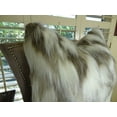 thumbnail image 2 of Thomas Collection Ivory Beige Gray Luxury Fox Faux Fur Throw Pillow - 17405, 2 of 4