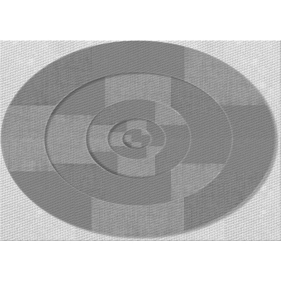 Ahgly Company Machine Washable Indoor Rectangle Transitional Platinum Gray Area Rugs, 7' x 9'