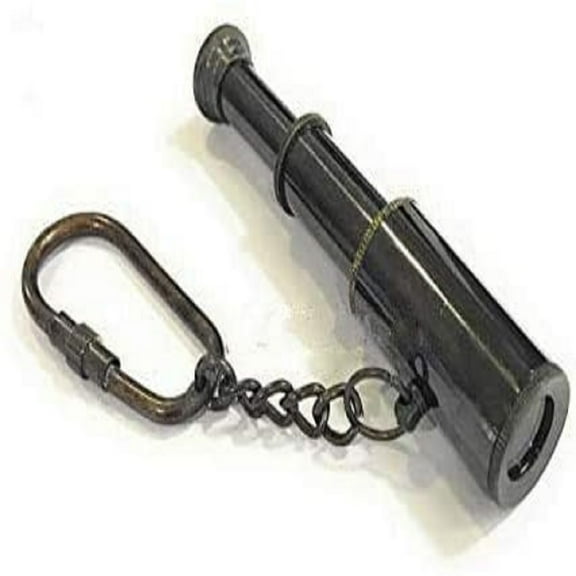 NauticalMart Brass Telescope Key Chain 3" - Antique Key Chain - Nautical Gift