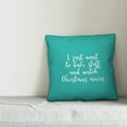 thumbnail image 2 of Creative Products Bake Stuff And Watch Christmas Movies in Teal 18x18 Spun Poly Pillow, 2 of 2