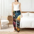 thumbnail image 4 of Cauagu Sunset Floral Fantasy Landscape Pajama Pants for Women Loose Fit Wide Leg Trouser Pants Casual Elastic Waist Drawstring Lounge Pants, 4 of 6