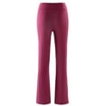 thumbnail image 6 of LEBONYARD High Waisted Flowy Wide Leg Pants for Women,Clearance Pants for Women Plus Size,Women's Loose High Waist Wide Leg Pants Workout Out Leggings Casual Trousers Yoga Gym Pants Wine M, 6 of 6