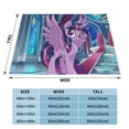 thumbnail image 4 of My Lit-Tle Pony Fleece Blanket Super Soft Cozy Throw Blanket Fuzzy Comfy Flannel Blanket Warm Plush Blankets And Throws For Couch, Sofa, Bed 80"X60", 4 of 7