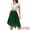Green, variant on DARING DIVA Women's Asymmetrical Hem Elastic Waist Chiffon Flowy Midi Skirt X-Small Army Green