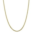 thumbnail image 1 of Solid 10k Yellow Gold 2.4mm Flat Beveled Cuban Curb Chain Necklace 18" - with Secure Lobster Lock Clasp, 1 of 5