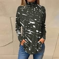 thumbnail image 2 of FAIWAD Plus Size Tops for Women Long Sleeve Round Neck Print Slim Stretch Pullover Tops, 2 of 4
