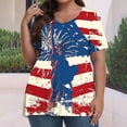 thumbnail image 2 of successthop Independence Day Womens T Shirt Flags Plus Size USA Birthday Tunic Tops Casual Shirts Crewneck Clothes 3XL, 2 of 5