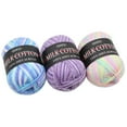 thumbnail image 5 of 3 Strands Colorful Cotton Crochet Knitting Baby Clothes Doll Sweater Woolen Yarn, 5 of 7