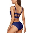 thumbnail image 4 of Charmo Push Up Bikini Swimsuits for Women Cropped Bikini Top Two Pieces Bathing Suits, 4 of 8