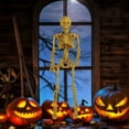 thumbnail image 4 of Full Body Poseable Halloween Skeleton Decor - 15.7" Realistic Hanging Skeleton with Movable Joints for Yard, Patio & Haunted House Party Decoration, 4 of 7