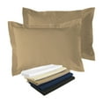 thumbnail image 5 of Fresh Ideas Bedding Poplin Tailored 2-Pack Pillow Sham, King, Mocha, 5 of 5