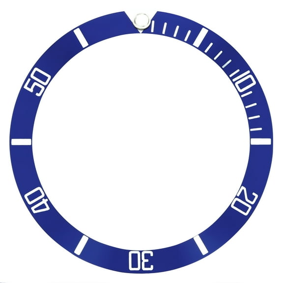 BEZEL INSERT FOR TAG HEUER OR OMEGA SEAMASTER WATCH 37MM X 32MM BLUE