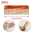 thumbnail image 5 of 2 Pack Wide Tooth Comb, Portable Travel Acetate Combs for Wet and Dry Hair, Large Hair Detangling Comb (Brown, Ivory), 5 of 5
