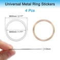 thumbnail image 2 of Uxcell 4 Pack 55x0.9mm Universal Wireless Magnetic Metal Ring Sticker for Phone Case Sequin Gold, 2 of 6