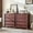 Red Oak Set 2, variant on Farmhouse 5 Drawer Dresser for Bedroom, 35.5" Tall Small Dressers & Chest of Drawers, Rustic Wood Dresser with Roman Column, Storage Organizer for Living Room, Hallway, Closet (White)