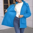 thumbnail image 5 of Raincoat for Women Waterproof with Hood Lightweight Fleece Raincoat for Hiking Trendy Windbreaker Outdoor Rain Jacket, 5 of 7