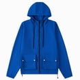 thumbnail image 1 of Styesk Jackets for Men Man Solid Color Drawstring Pockets Work Clothes Hooded Coat, 1 of 3