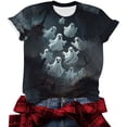 thumbnail image 6 of VKOYWKM Women Halloween Tshirts Ghost Graphic Tees Short Sleeve Spooky Tops Crew Neck Loose Fit Holiday Party T-Shirts, 6 of 6