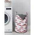 thumbnail image 3 of Abstract Laundry Bag, Hand Drawn Dots with Brushstroke Patterns Modern Colorful Motifs, Basket with Handles Drawstring Closure for Laundromats, 13" x 19", Violet Pale Rust and White, by Ambesonne, 3 of 4