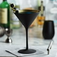 thumbnail image 5 of Stölzle Lausitz Olympia 8 Oz Martini Glasses (Set of 2) - Sleek Design with Shimmery Finish, Lead-Free Crystal, Dishwasher Safe, Gatsby-Themed Elegance for Cocktail Lovers (Black/Gold), 5 of 5