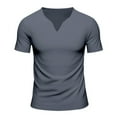 thumbnail image 1 of Camiseta básica de manga corta y cuello redondo para hombre: informal, streetwear, gimnasio, versátil para combinar, 1 of 8