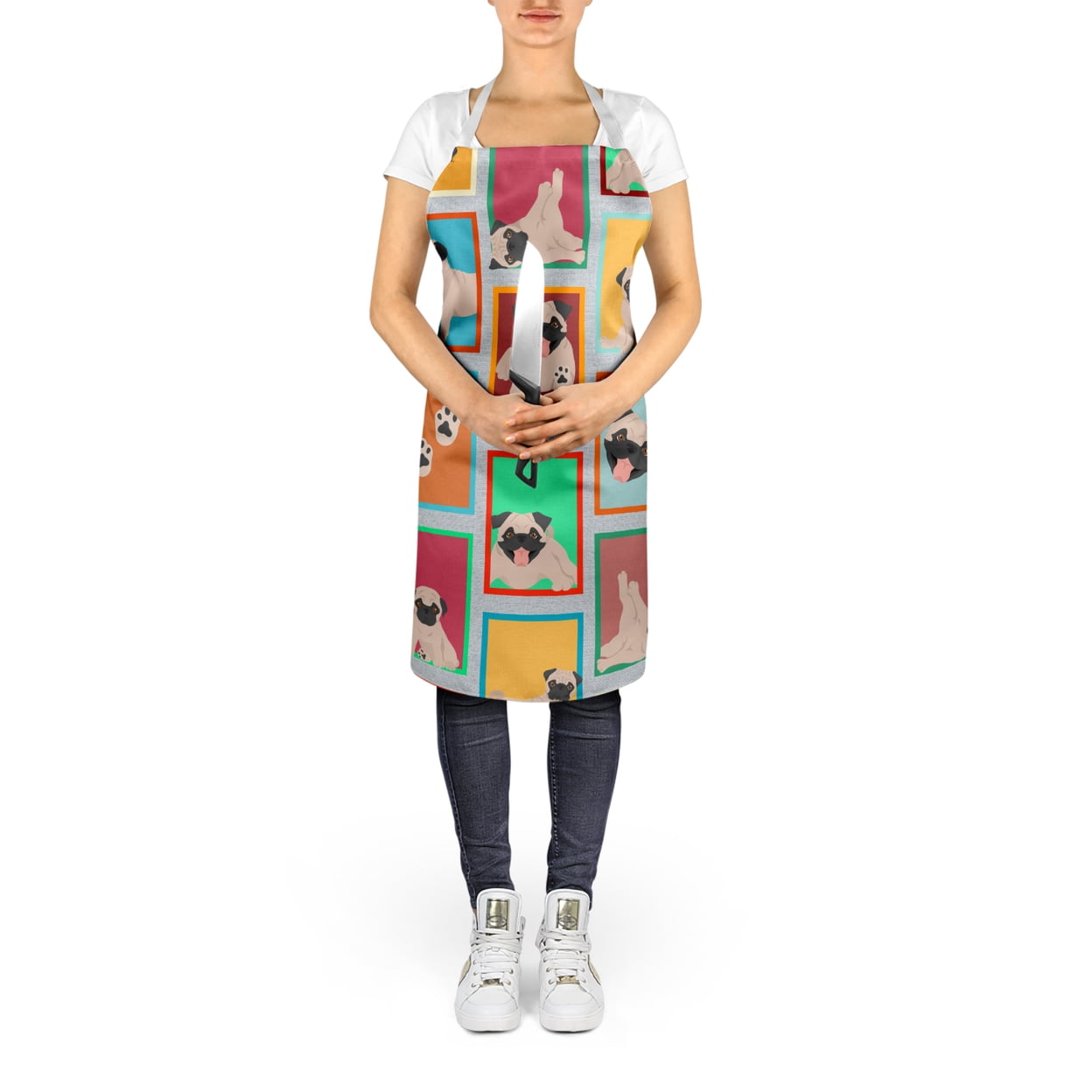 Lots of Fawn Pug Apron 27 in x 30 in