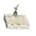 thumbnail image 3 of Plato de jabón de temático de queso con figura de estuche de contenedor de decoración moderna para bañera de baño de apartamentos lechoso, 3 of 8