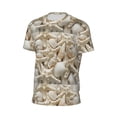 thumbnail image 6 of Wukai Starfish and Sea Shells Print Men's Short-Sleeved Mesh T-Shirt,Quick-Dry Short Sleeve Workout T-Shirt-X-Small, 6 of 8