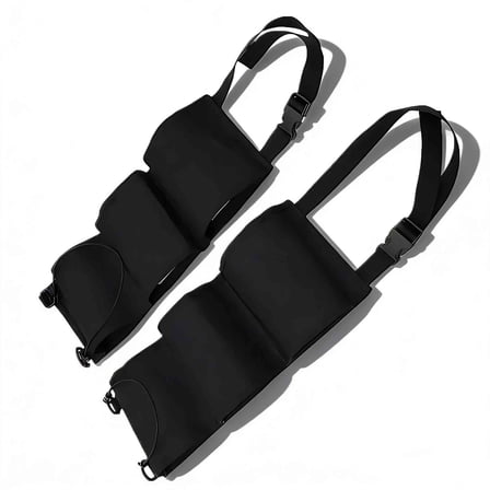 LAPTOM MAX 2 Pack Seat Back Gun Rack Holder, Vehicle Shotgun Rifle Holder for Truck, Black