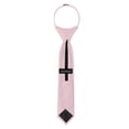 thumbnail image 4 of Jacob Alexander Boy's 11" Pretied Ready Made Solid Color Zipper Tie - Bridal Pink, 4 of 7