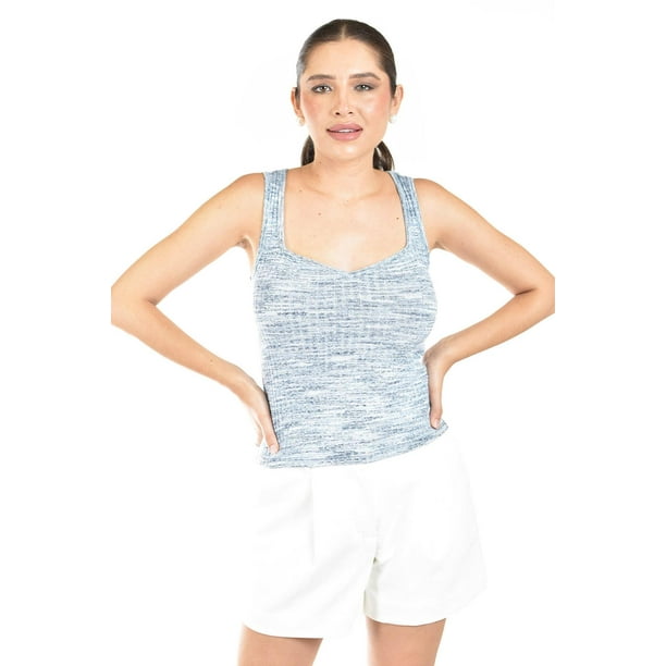 Blusa de punto escote corazon Roman Fashion /Juvenil, 41912 (Azul marino) azul marino G