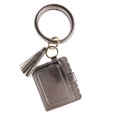 thumbnail image 1 of Wristlet Bracelet Keychain Circle Key Ring Pocket Credit Card Holder Circle Key Ring Tassel Keychains Bangle Purse for Women 09#, 1 of 6